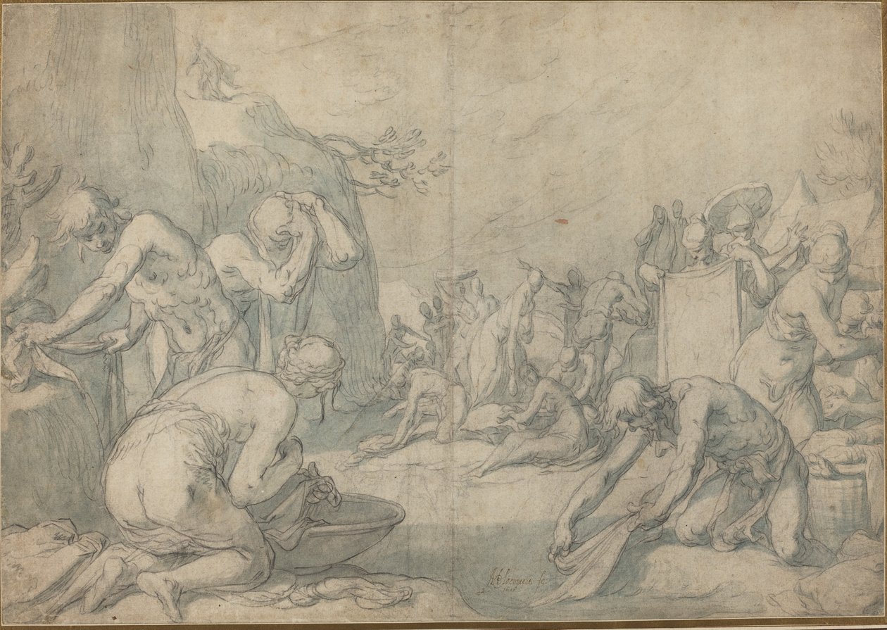 Rituell vasking av israelittene av Abraham Bloemaert