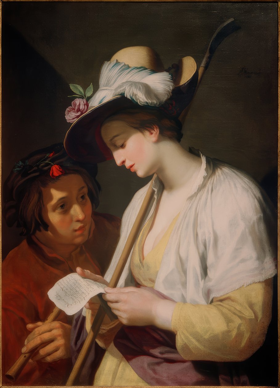 Gjeterinne med et dikt av Abraham Bloemaert