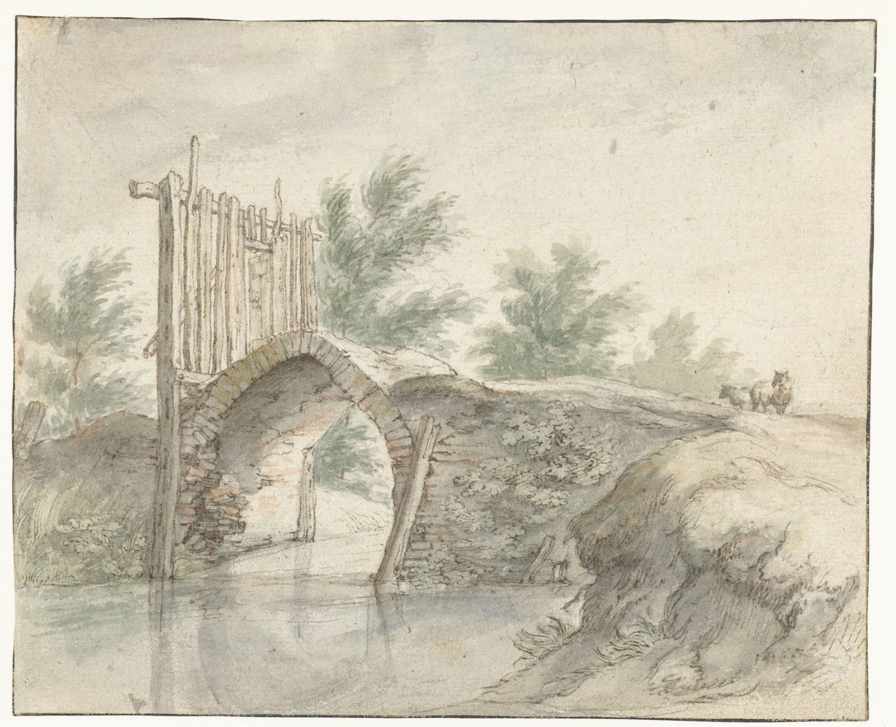 Steinbro med tregjerde av Abraham Bloemaert