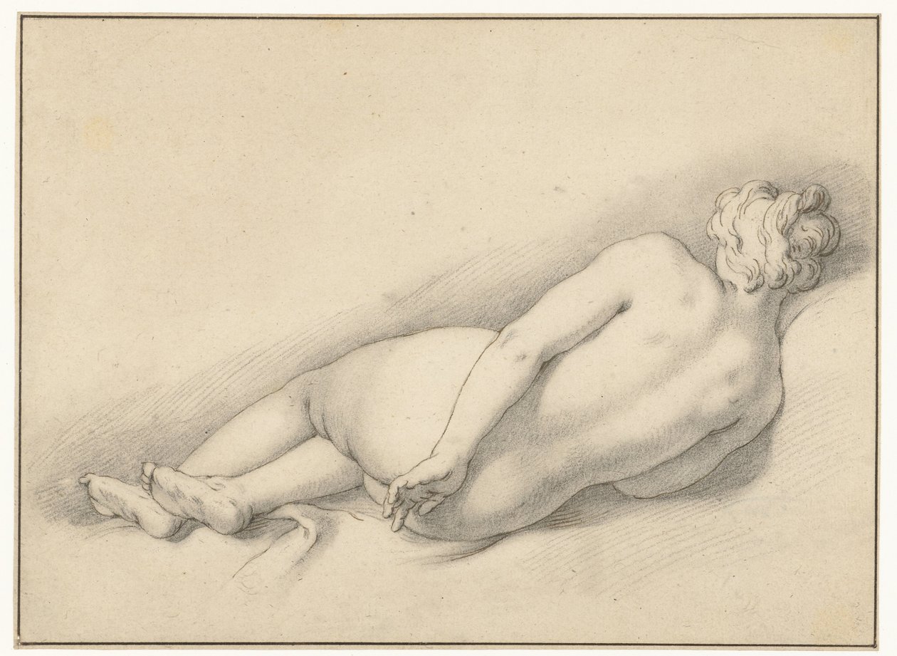 Studie av en liggende naken kvinne av Abraham Bloemaert