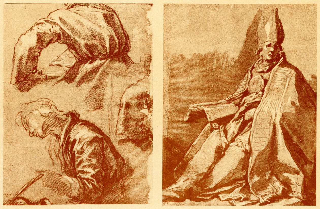 De fire evangelistene og St. Ambrosius av Abraham Bloemaert