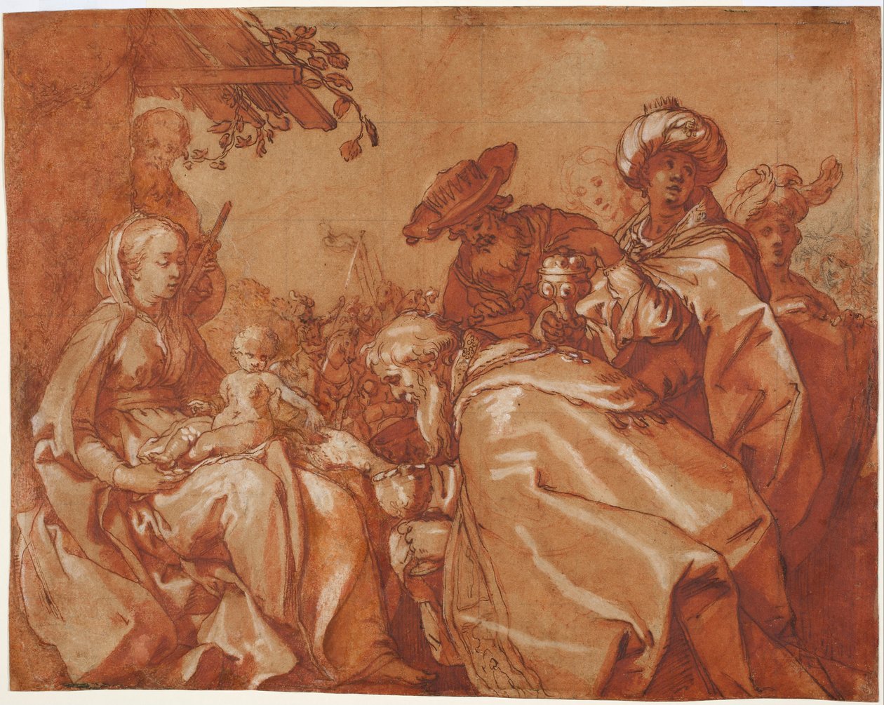 Tilbedelsen av magiene av Abraham Bloemaert