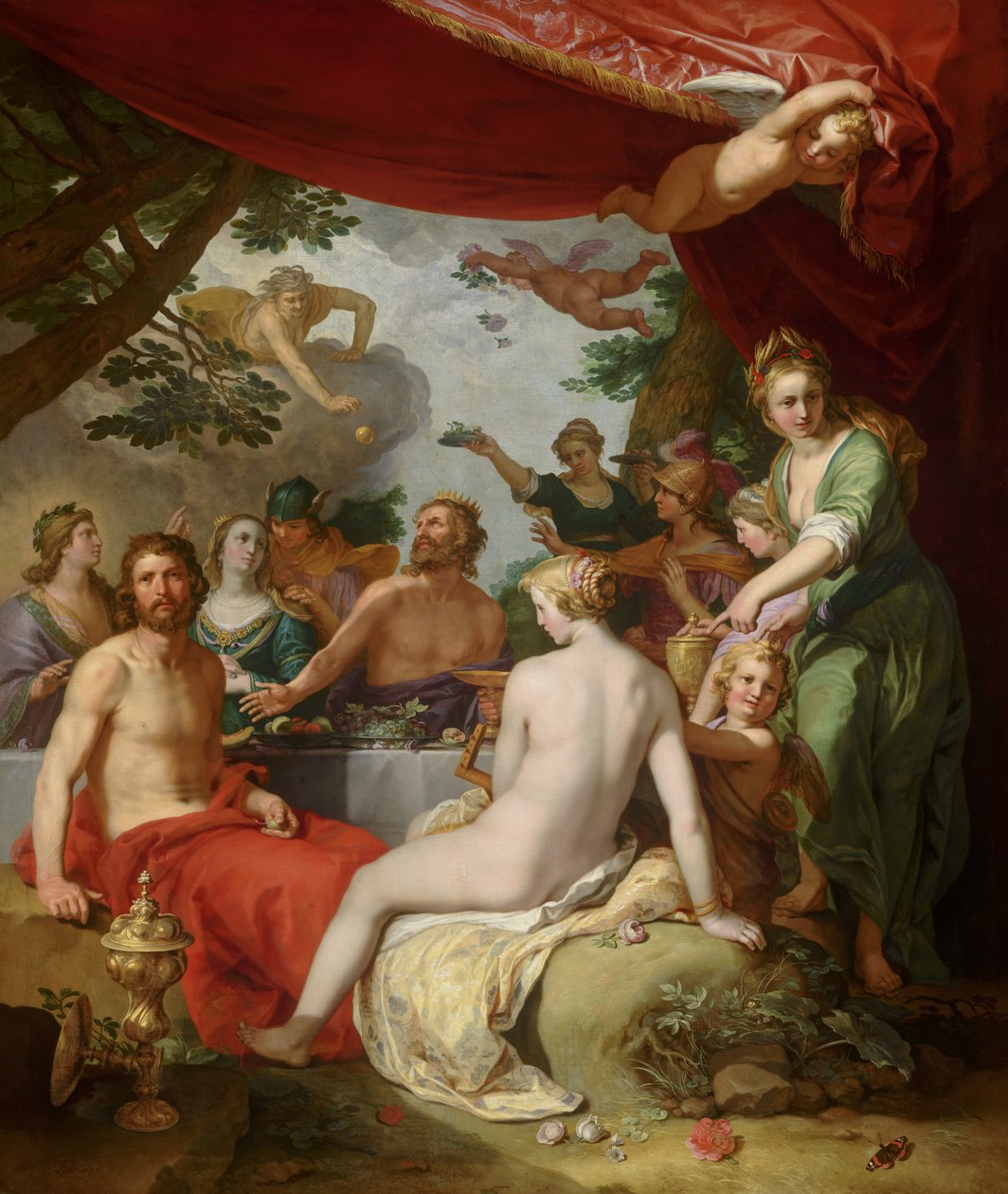 Gudenes fest ved bryllupet til Peleus og Thetis av Abraham Bloemaert