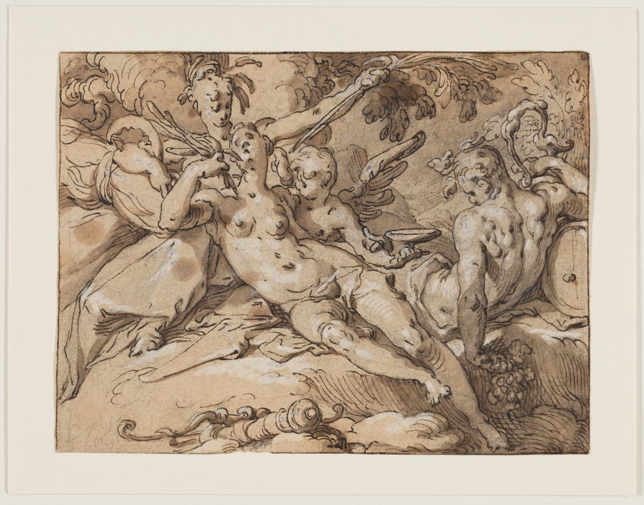 Venus og Bacchus (uten Ceres og Bacchus ville Venus frisere) av Abraham Bloemaert