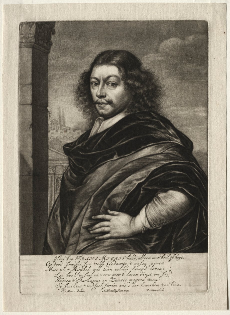Frans van Mieris I. av Abraham Blooteling