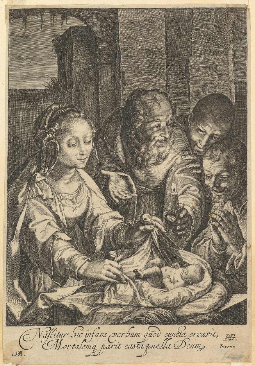 Hyrdenes tilbedelse, etter 1650. av Abraham Blooteling