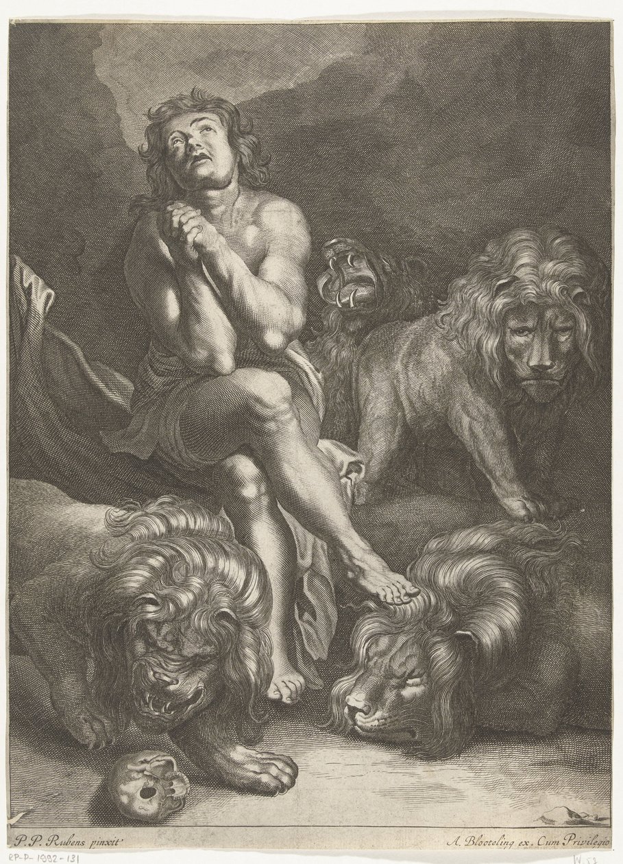 Daniel i løvens hule av Abraham Bloteling