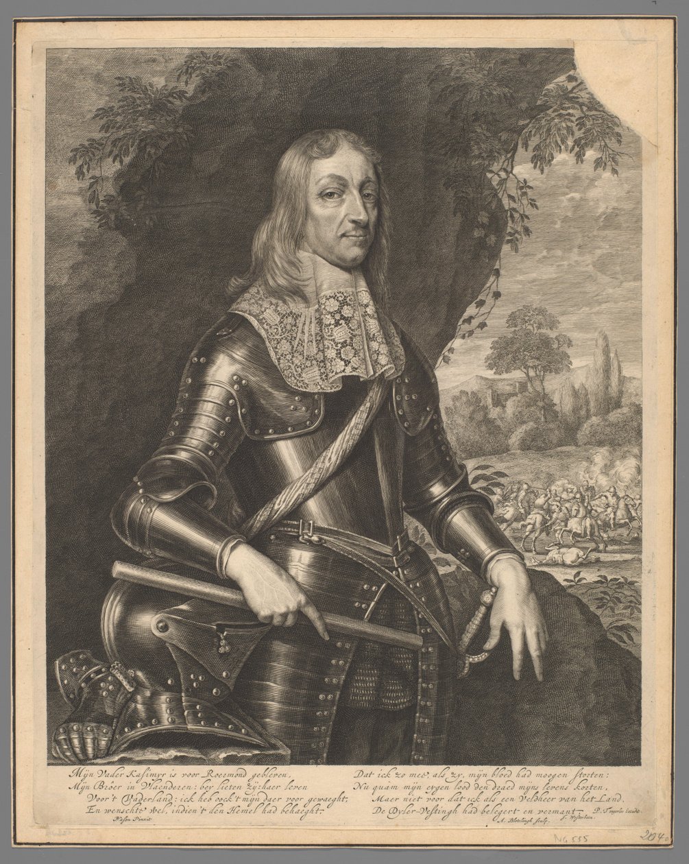 Portrett av Willem Frederik, greve av Nassau-Dietz av Abraham Bloteling