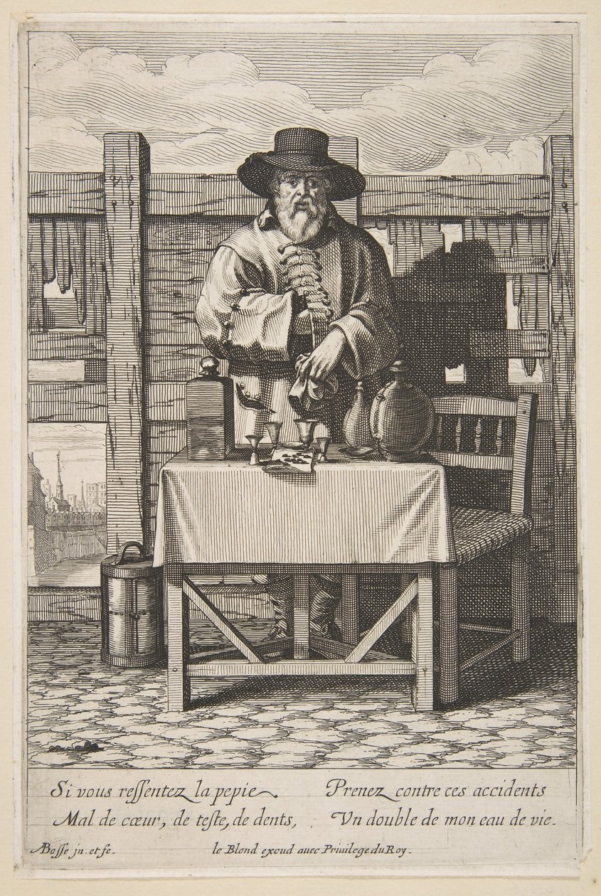 Brandy or Cure Selger, midten til slutten av 1600-tallet. av Abraham Bosse
