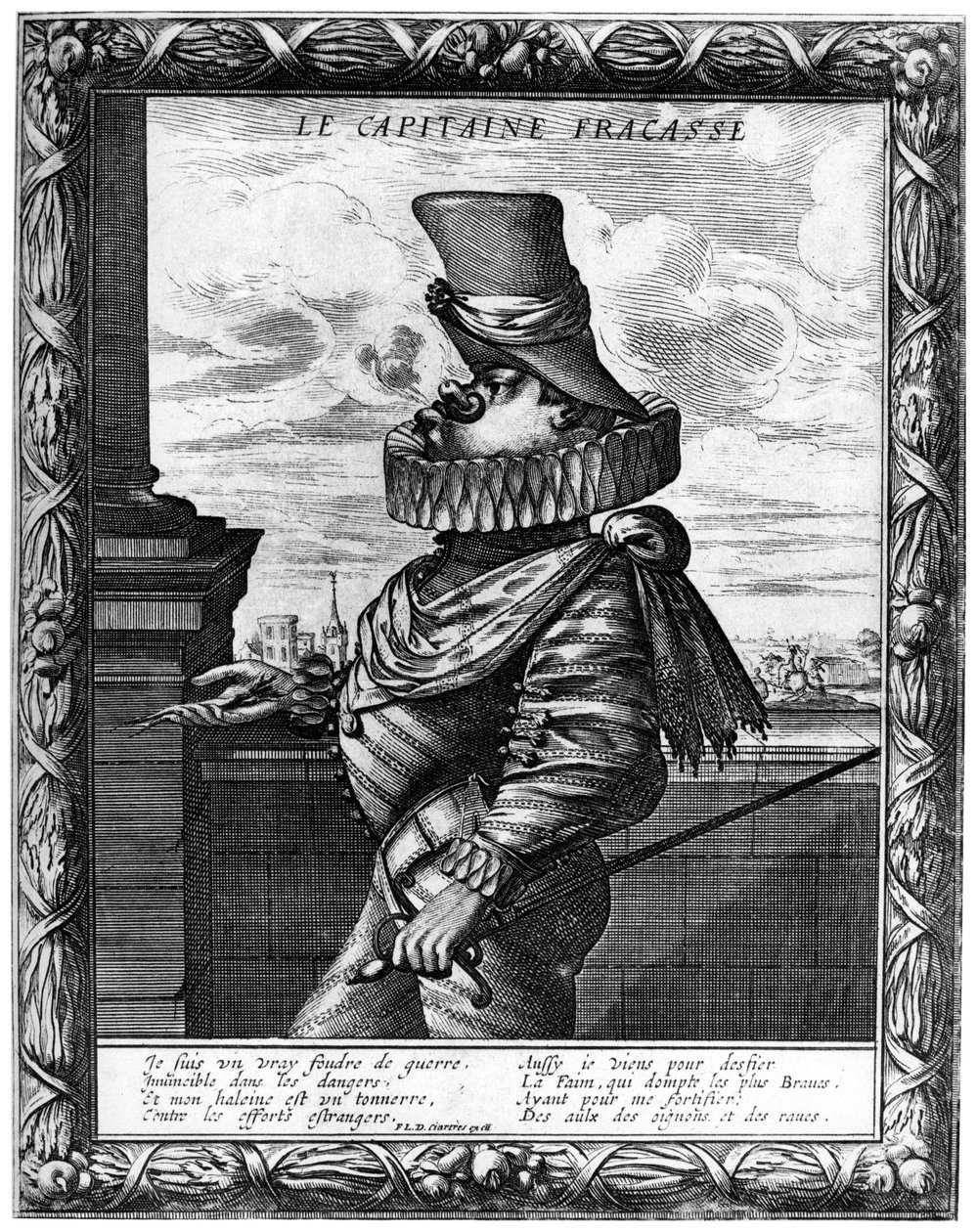 Kaptein Fracasse, c120-1670 1924 av Abraham Bosse