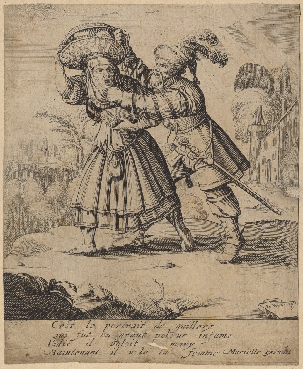 Dette er portrettet av Guillery... av Abraham Bosse