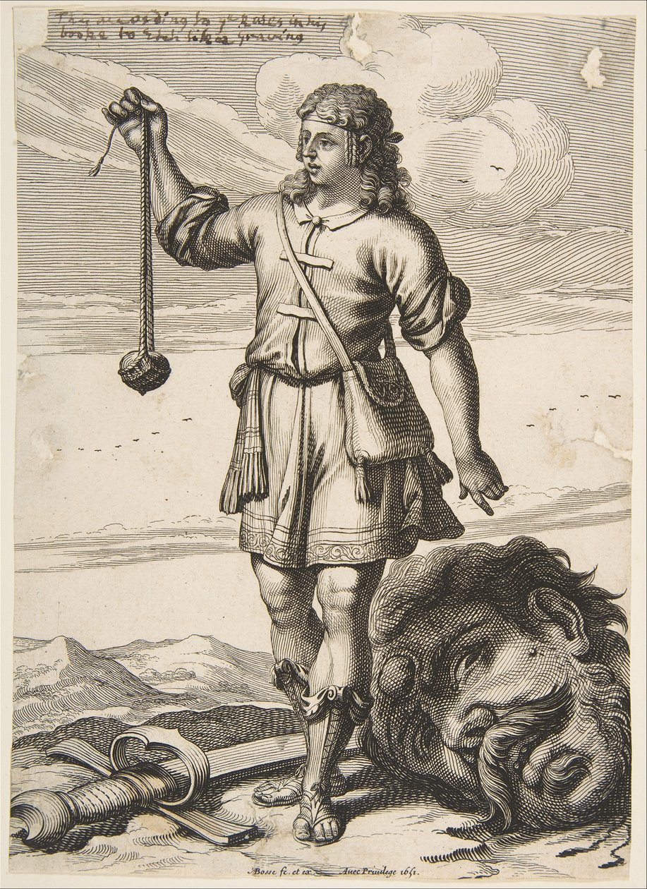 David med hodet til Goliat, 1651. av Abraham Bosse