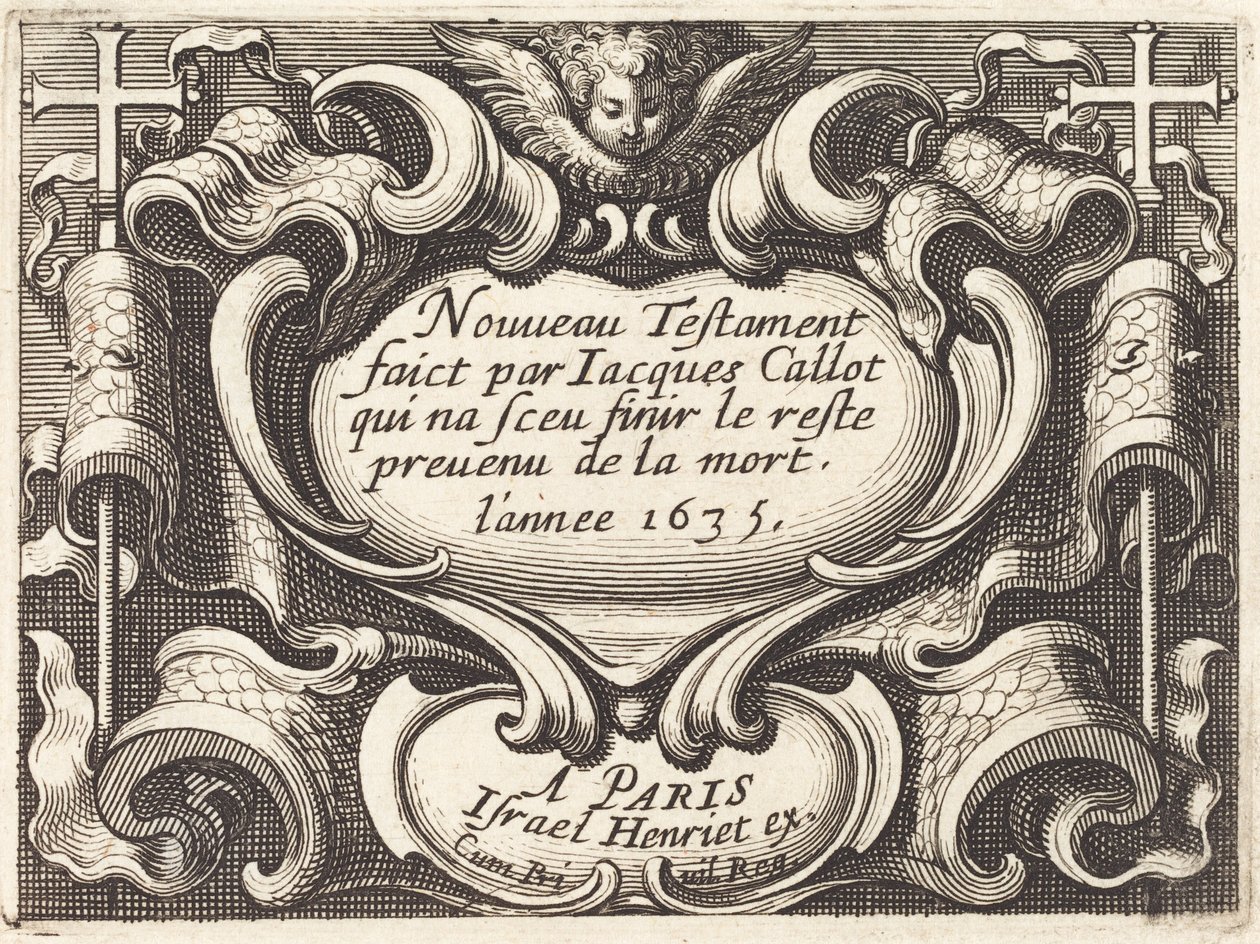 Frontispice for Callots "Det nye testamente" av Abraham Bosse