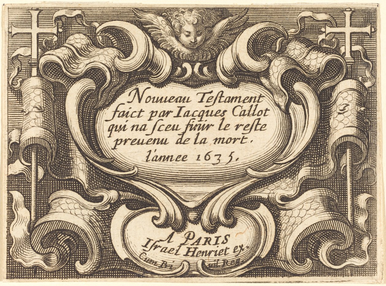 Frontispice for Callots "Det nye testamente" av Abraham Bosse