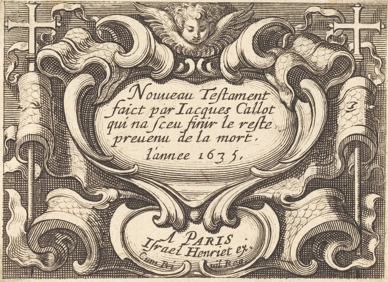 Frontispice for Callots "Det nye testamente" av Abraham Bosse