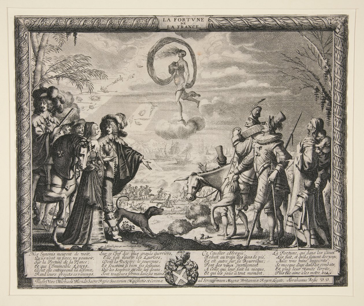 La Fortune de la France, fra et sett med 4 trykk av Abraham Bosse