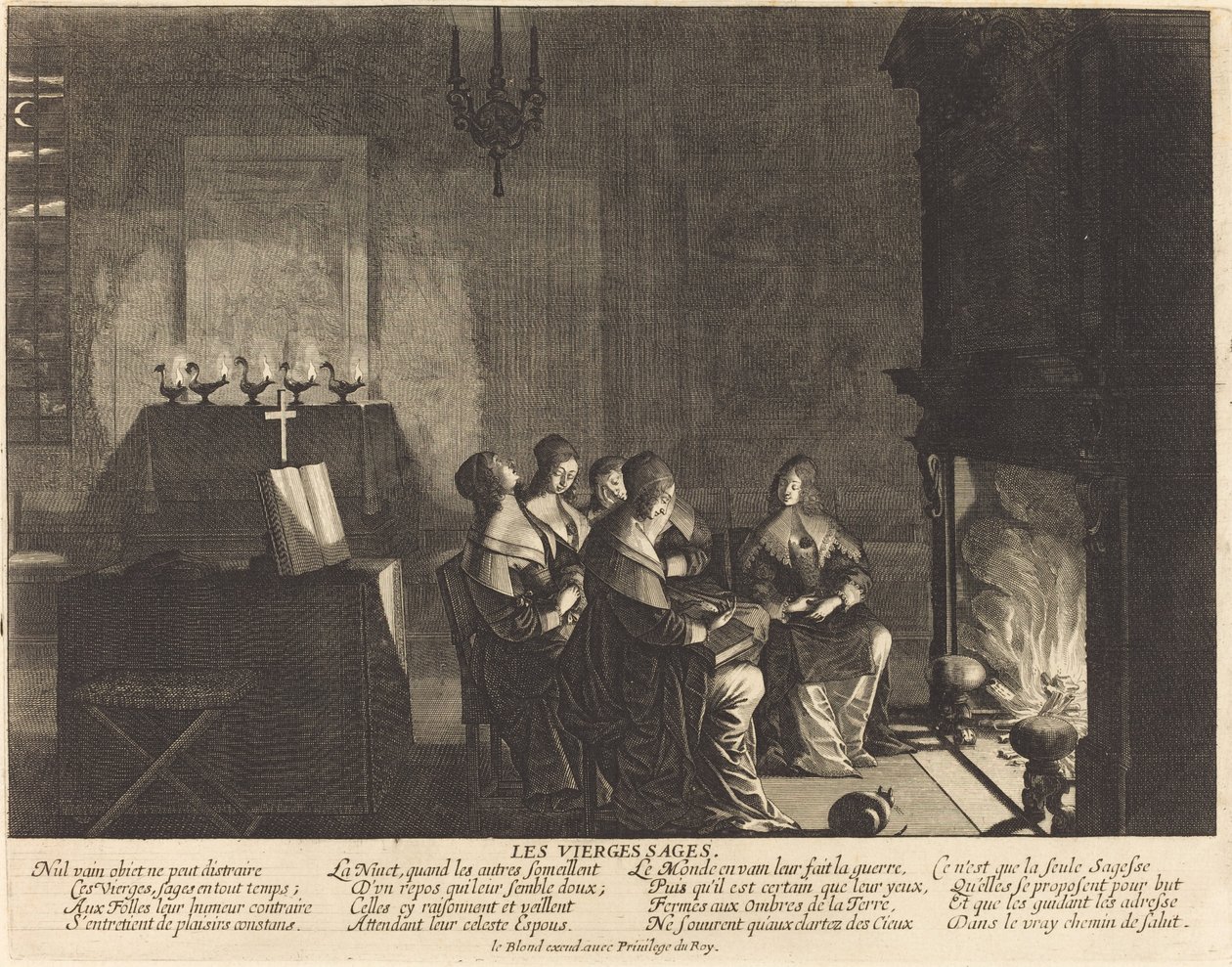 De vise jomfruer, ingen forgjeves gjenstand... av Abraham Bosse