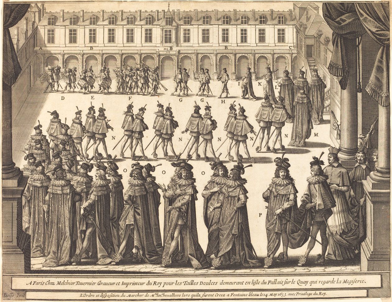 March of the King and Knights of the Holy Spirit in the Courtyard at Fontainebleau   1255431   no       norwegian Successfully Translated  Original: Les Paladins (The Wandering Knights) Translat: Les Paladins (The Wandering Knights) 1339390 no norwegian Su av Abraham Bosse