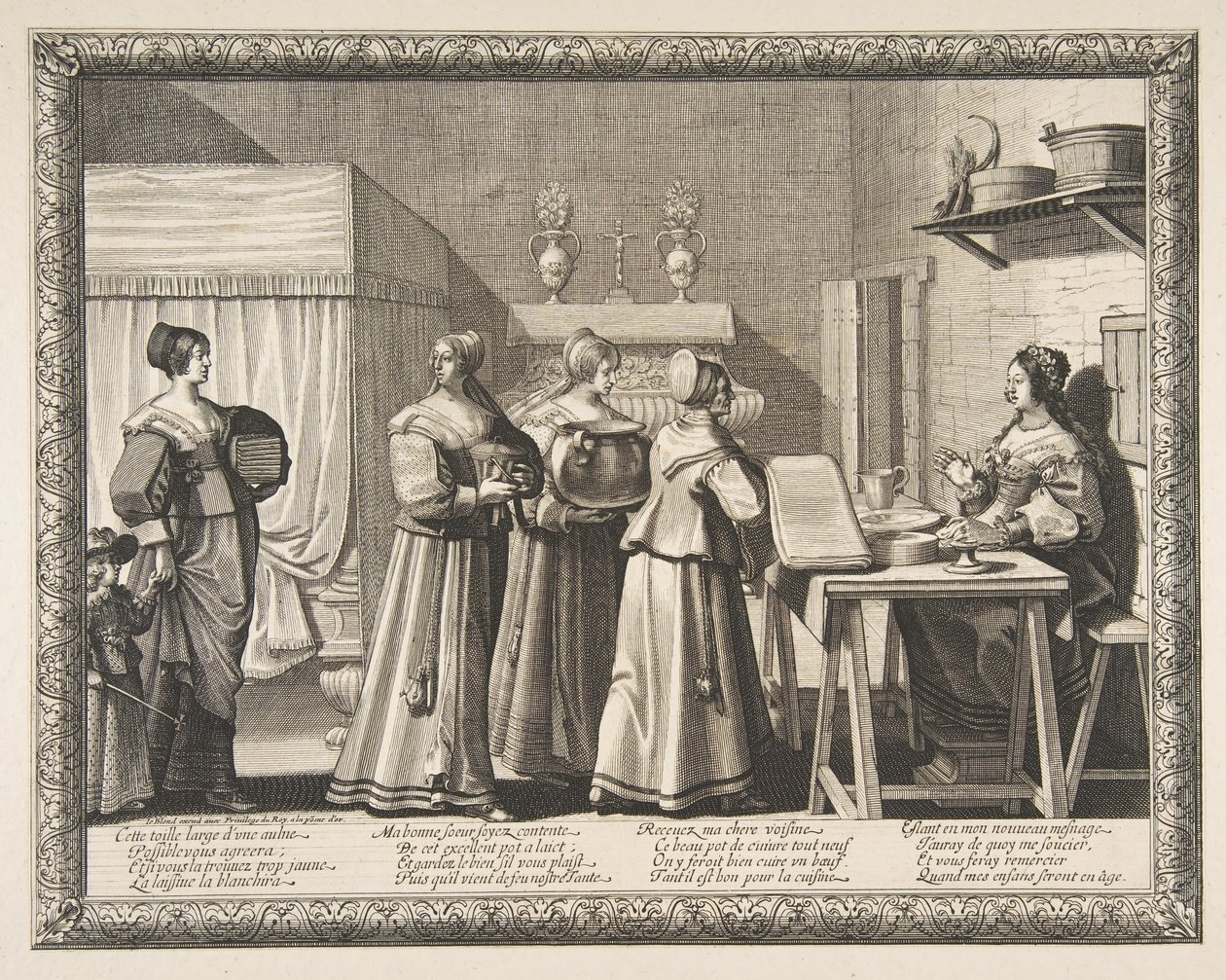 Gaver tilbudt til bruden Gaver tilbudt bruden, ca. 1633. av Abraham Bosse