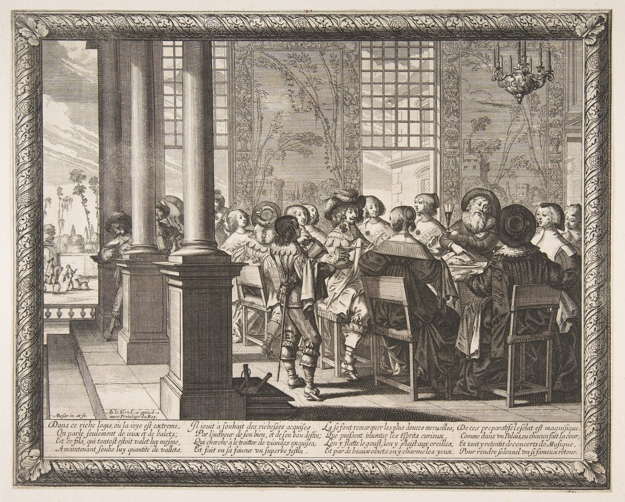 Banketten for den fortapte sønns retur, ca. 1636. av Abraham Bosse