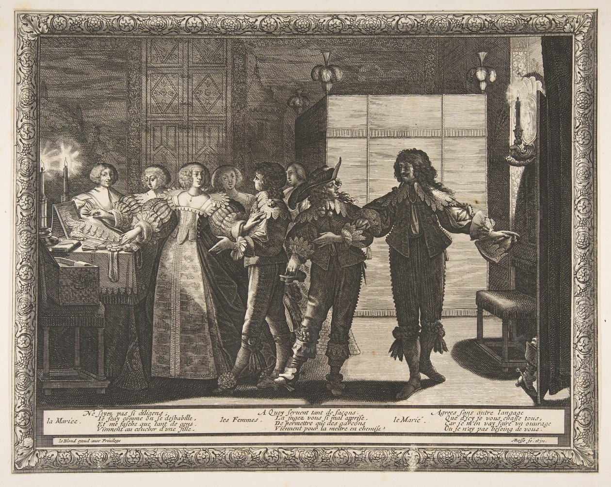 Bruden tatt hjem, 1633. av Abraham Bosse