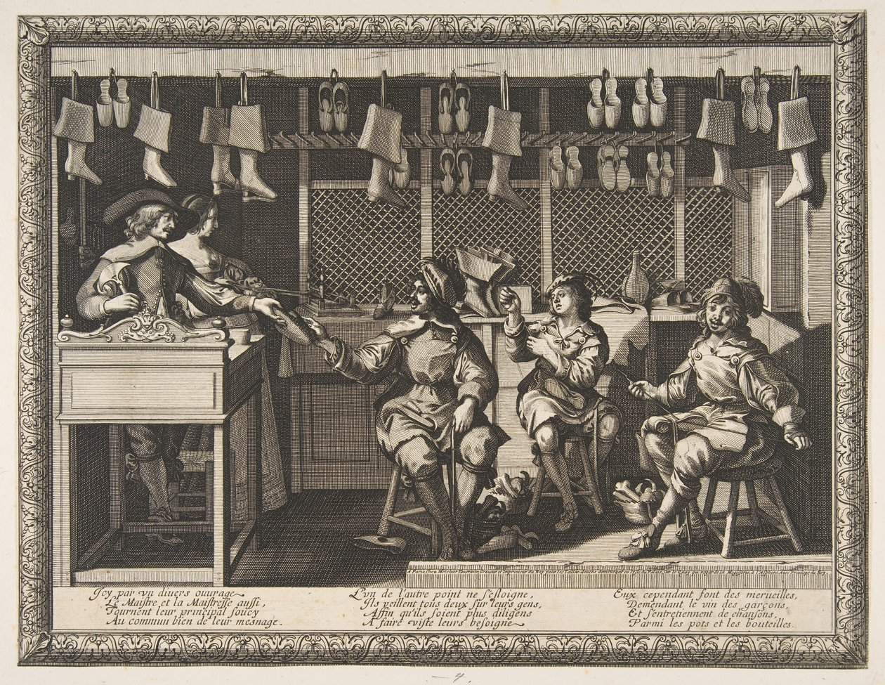 Skomakeren Le Savetier, ca. 1632-33. av Abraham Bosse