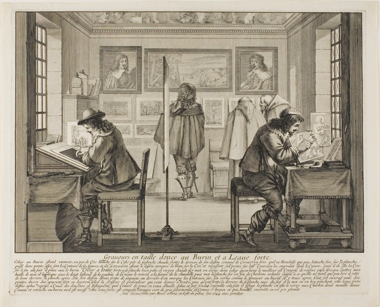 Gravøren og etseren av Abraham Bosse