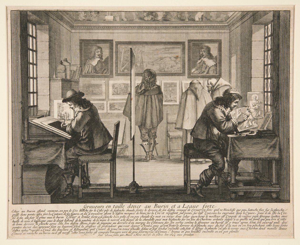 Gravørene i sitt arbeidsrom, fra serien The Artists in their Workshop av Abraham Bosse