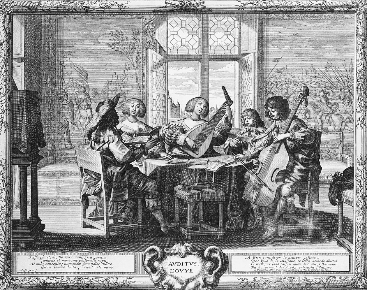 De fem sansene - hørsel av Abraham Bosse
