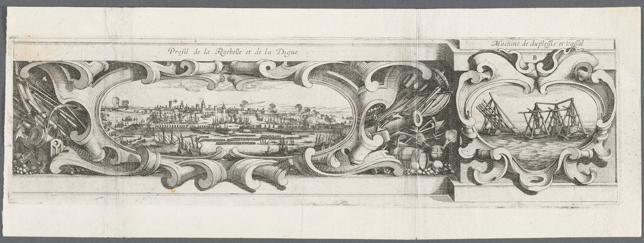 Beleiringen av La Rochelle: Plate 16, 1628-1630. av Abraham Bosse