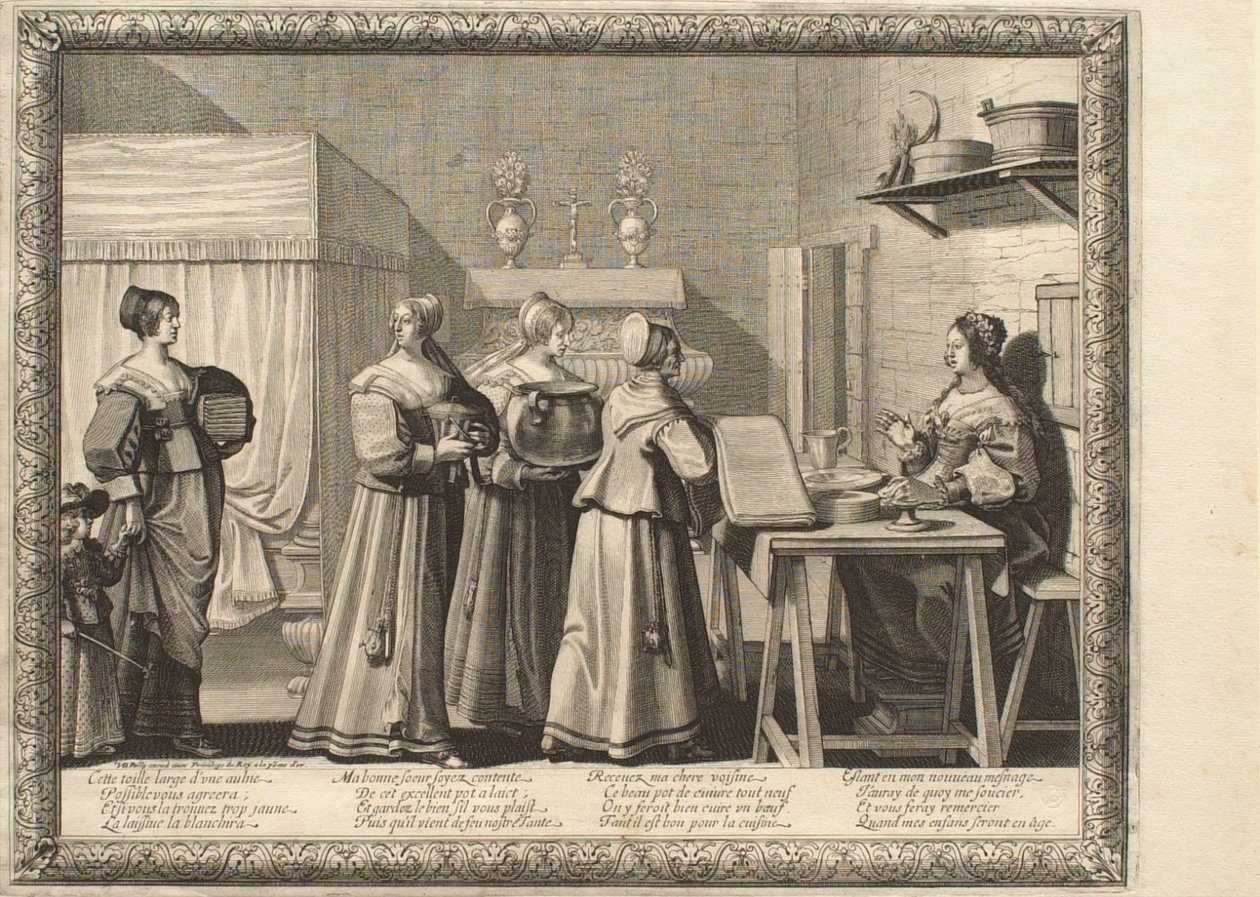 Bryllupet på landet: bryllupsgavene av Abraham Bosse