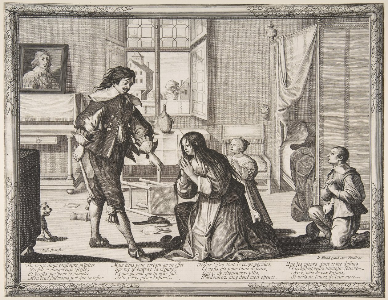 The Wife-Beater, ca. 1633. av Abraham Bosse