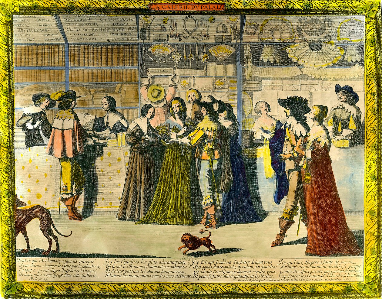 The gallery of the Royal Palace Engraving by Abraham Bosse (1602-1676) 17th century. Private collection av Abraham Bosse