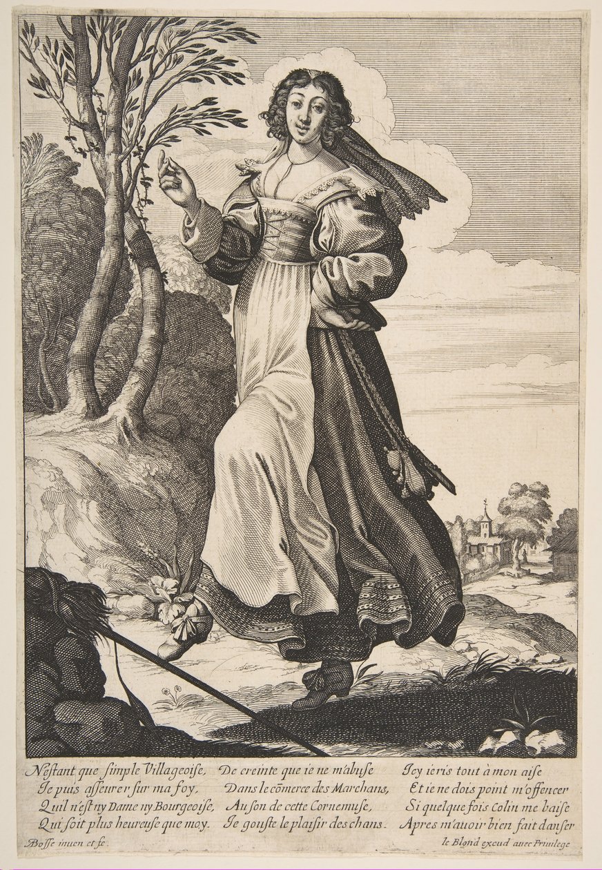 Landsbyjente danser, 1626-28. av Abraham Bosse