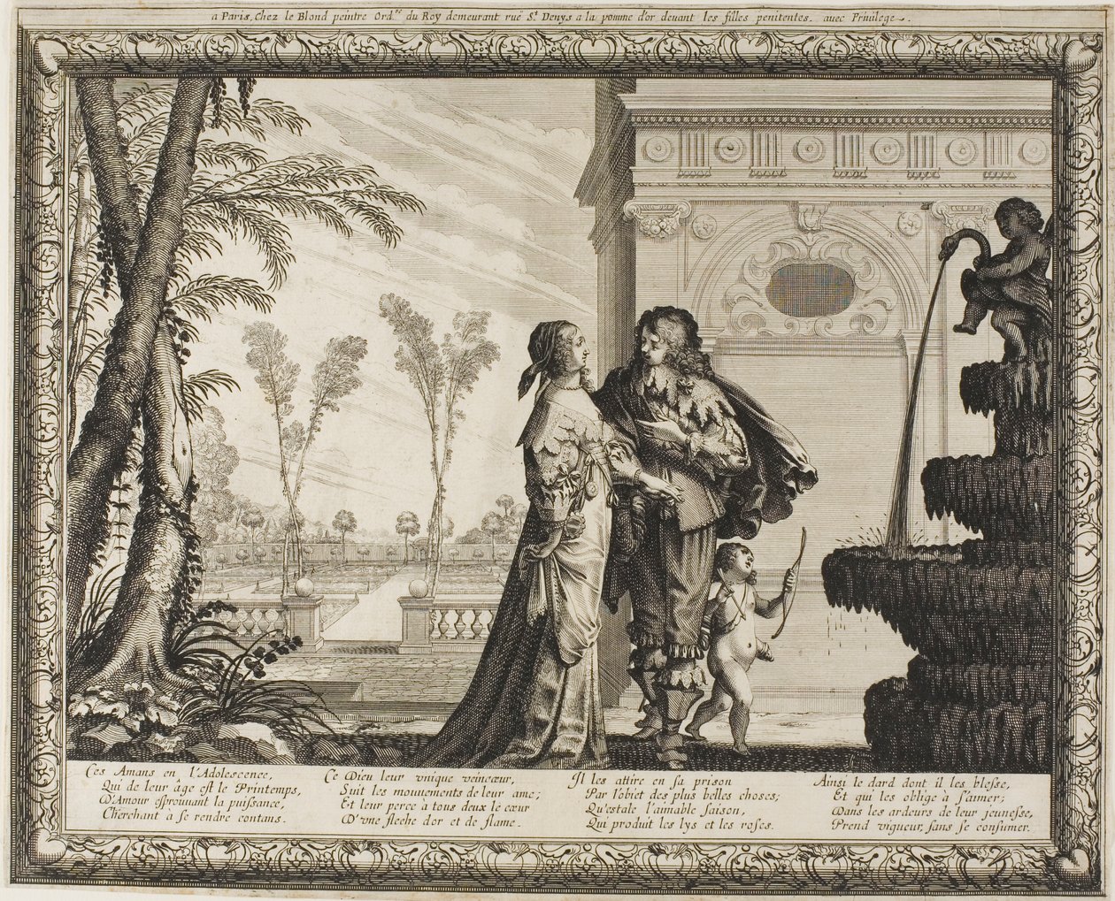 Ungdom, fra The Four Ages of Man av Abraham Bosse