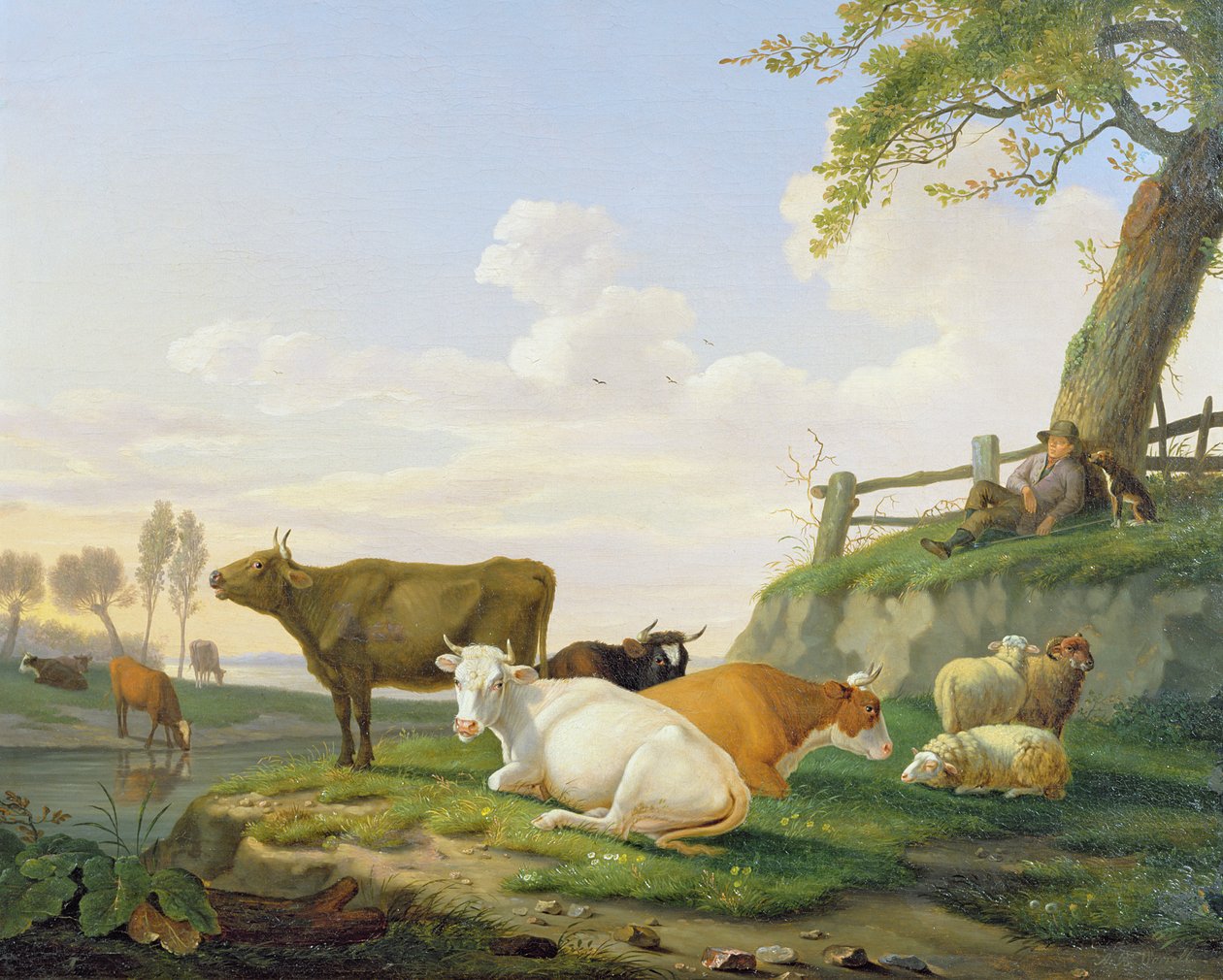 Kyr og gjeter av Abraham Bruiningh van Worrell