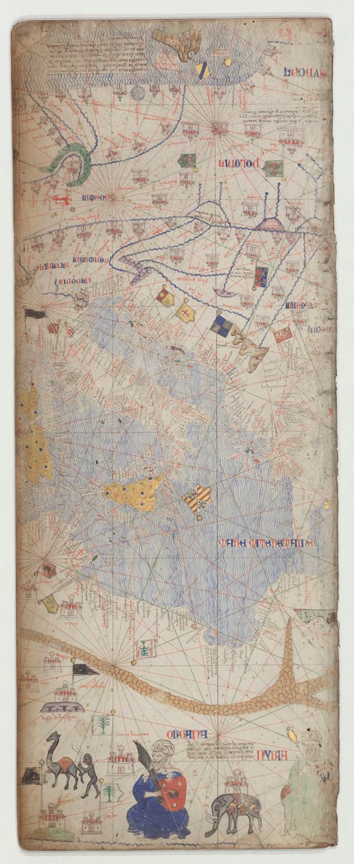 Katalansk atlas, ark 7, 1375 av Abraham Cresques