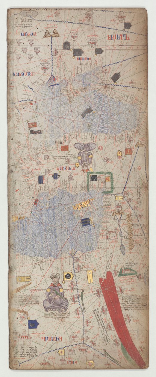 Katalansk atlas, ark 8 av Abraham Cresques