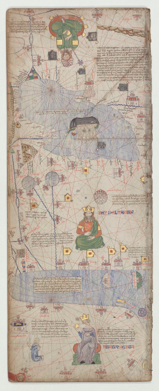 Katalansk atlas, ark 9, 1375 av Abraham Cresques