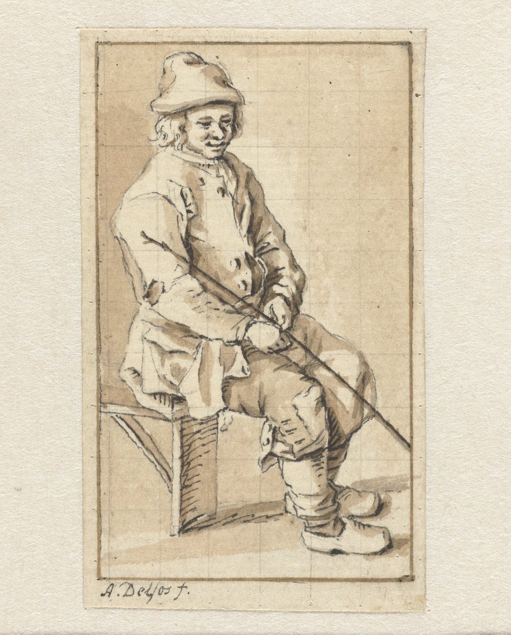 sittende mann av Abraham Delfos