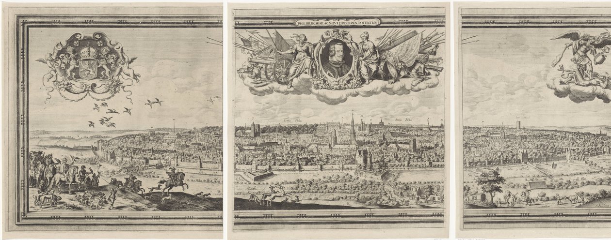 Utsikt over Brussel, standinge uit drie delen Brussel, den edleste byen i Brabant i 1640 av Abraham Dircksz. Santvoort