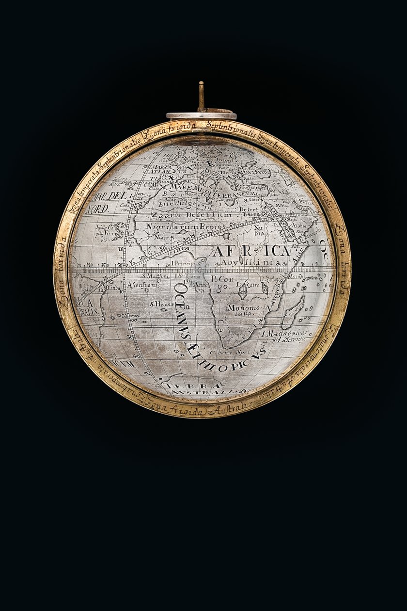 To eksepsjonelle jord- og himmelkloder, støttet av Hercules og Atlas, Augsburg, 1697-99 av Abraham Drentwett