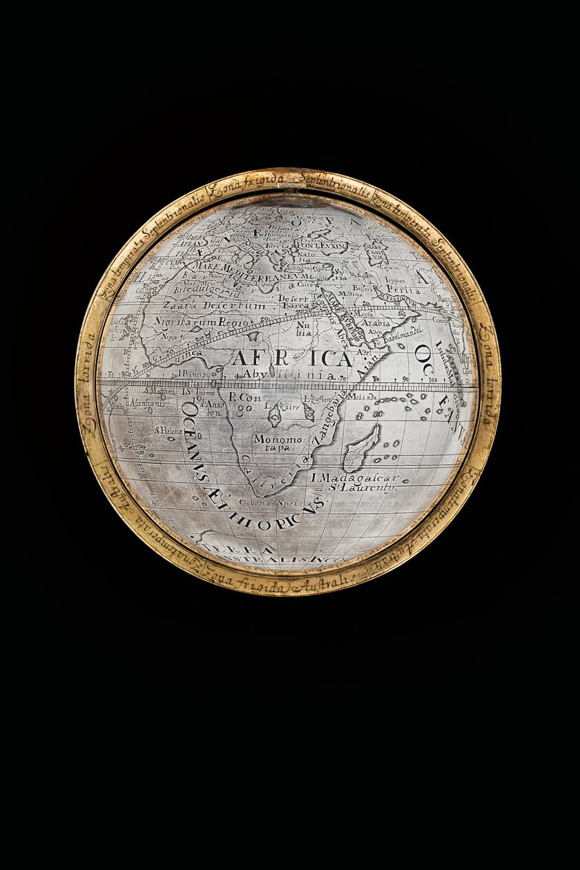 To eksepsjonelle jord- og himmelkloder, støttet av Hercules og Atlas, Augsburg, 1697-99 av Abraham Drentwett