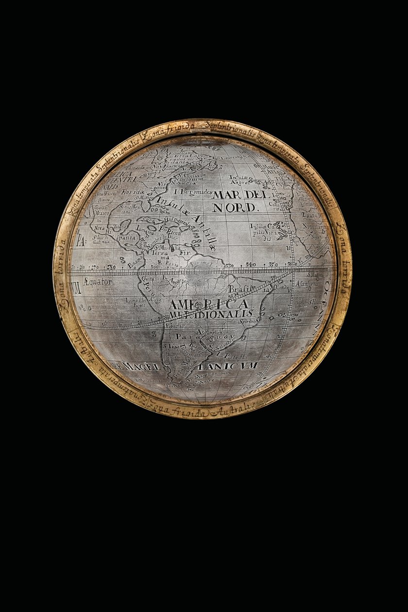 To eksepsjonelle jord- og himmelkloder, støttet av Hercules og Atlas, Augsburg, 1697-99 av Abraham Drentwett