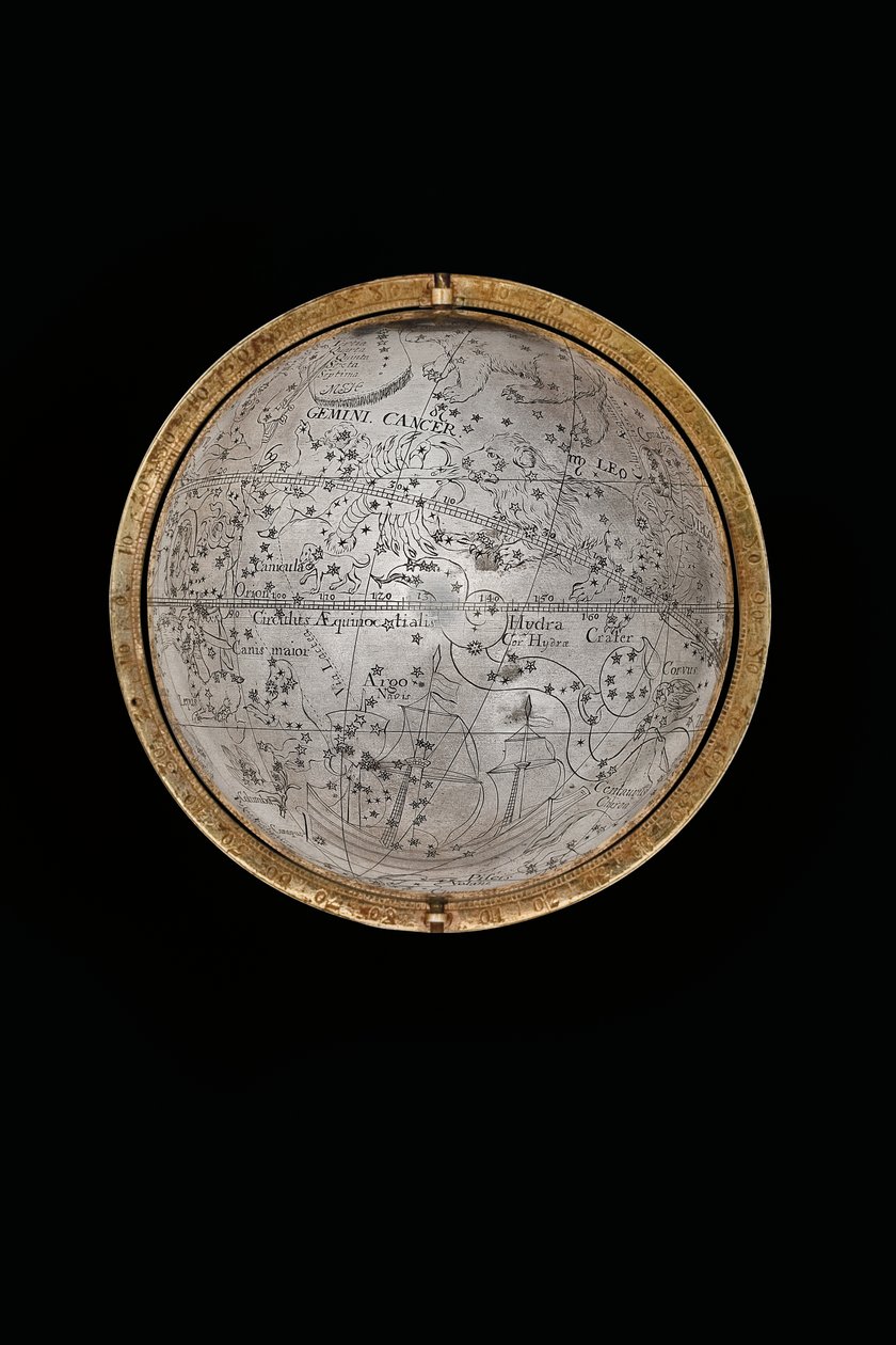 To eksepsjonelle jord- og himmelkloder, støttet av Hercules og Atlas, Augsburg, 1697-99 av Abraham Drentwett