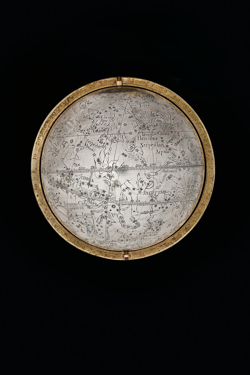 To eksepsjonelle jord- og himmelkloder, støttet av Hercules og Atlas, Augsburg av Abraham Drentwett