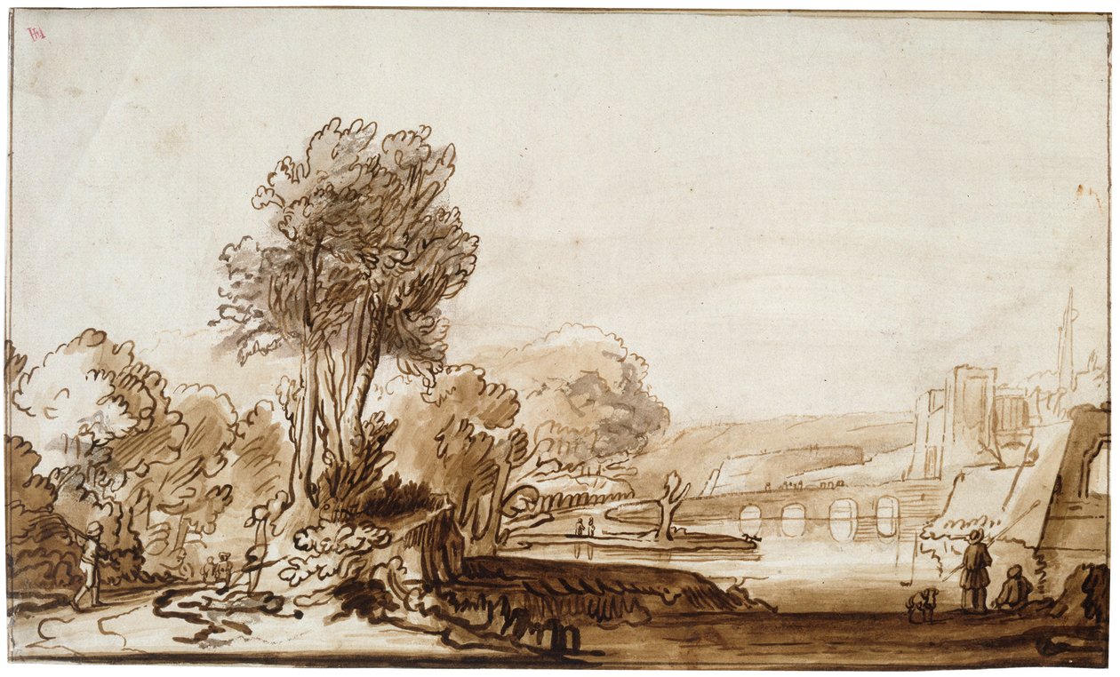 En døråpning til slottet, 1600-tallet. av Abraham Furnerius
