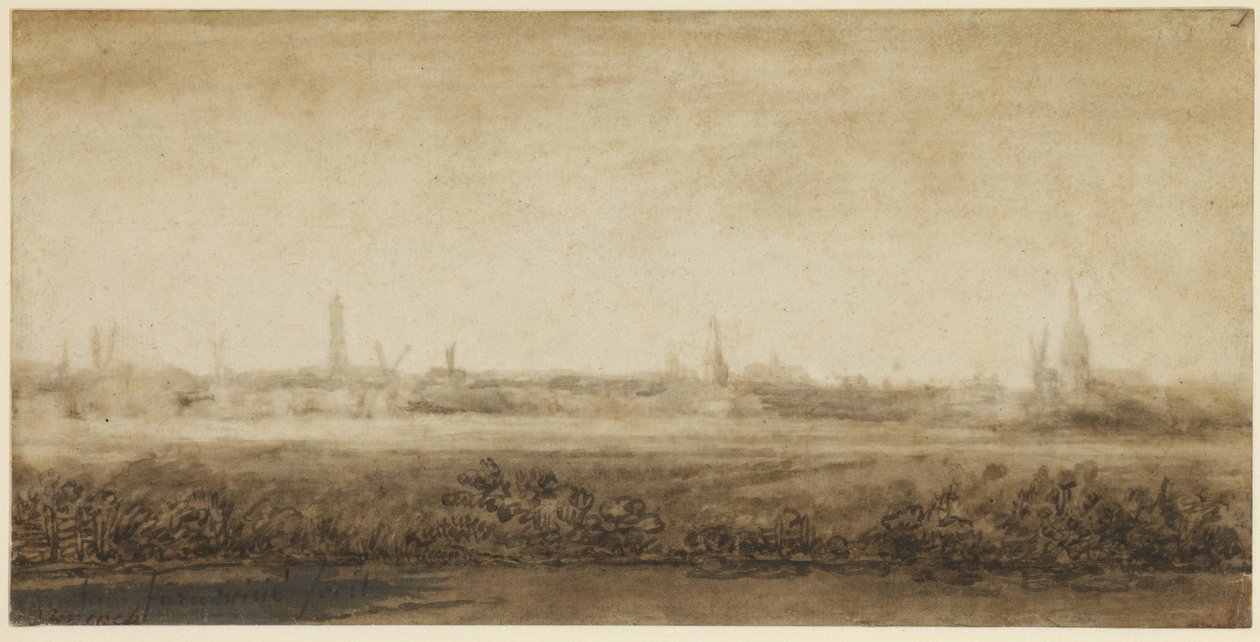 Utsikt over Amsterdam av Abraham Furnerius