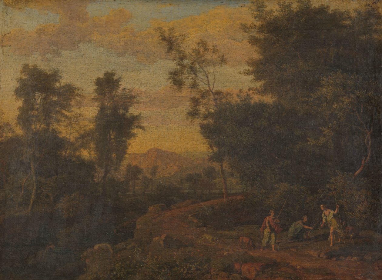 Diana og hennes nymfer på jakt av Abraham Genoels (attributed to)