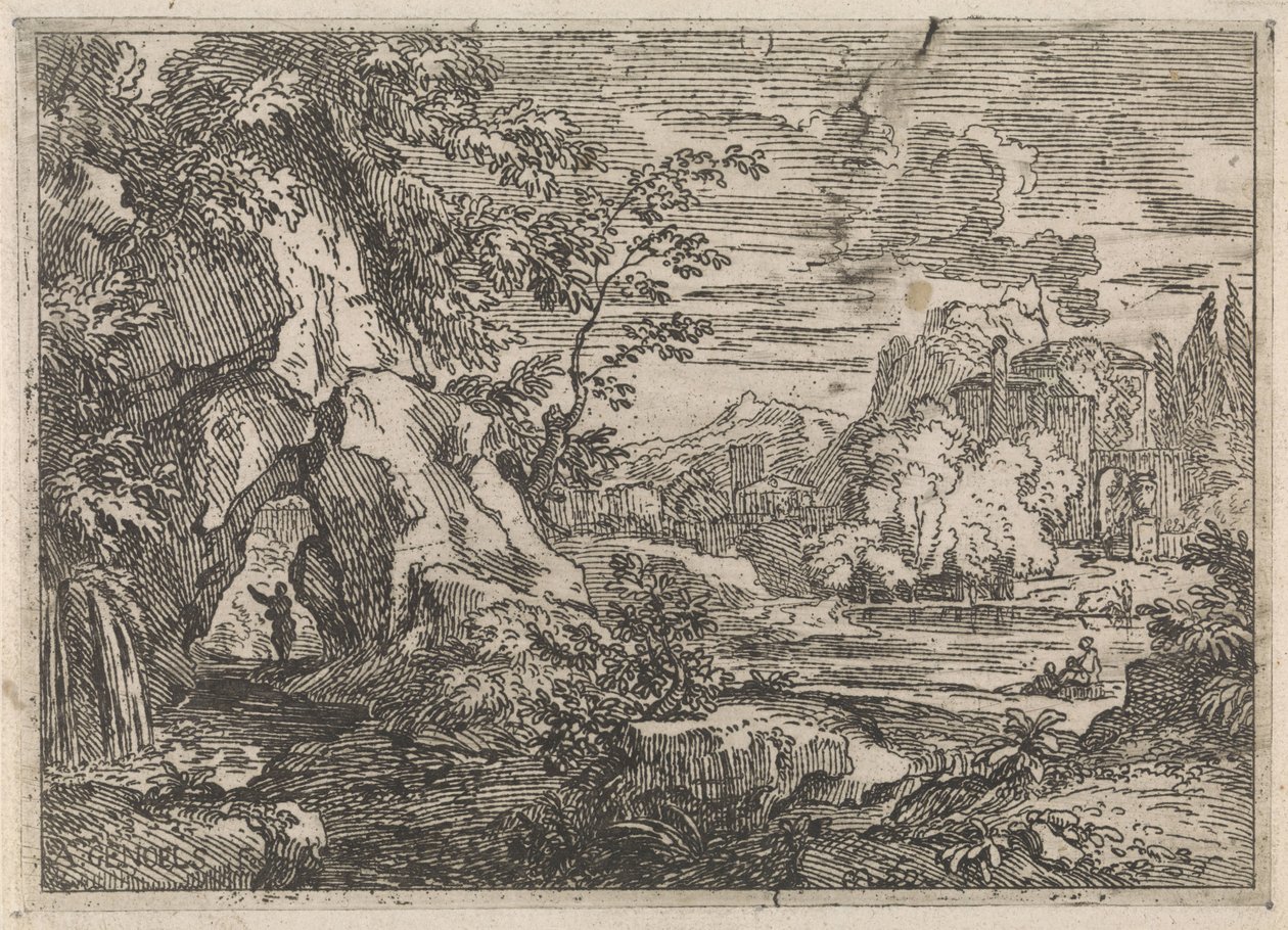 Vei gjennom en stein Arkadiske landskap (serietittel) av Abraham Genoels